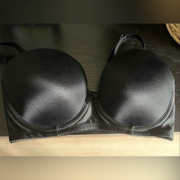 Freya Deco 28E Black Strapless Convertible Moulded Cup Bra - Picture 4 of 11